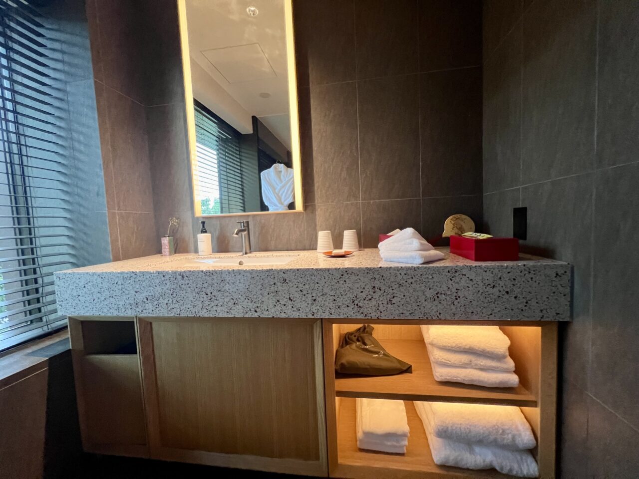 紫翠ラグジュアリーコレクションホテル奈良の客室(デラックスキング・温泉風呂付)のバス