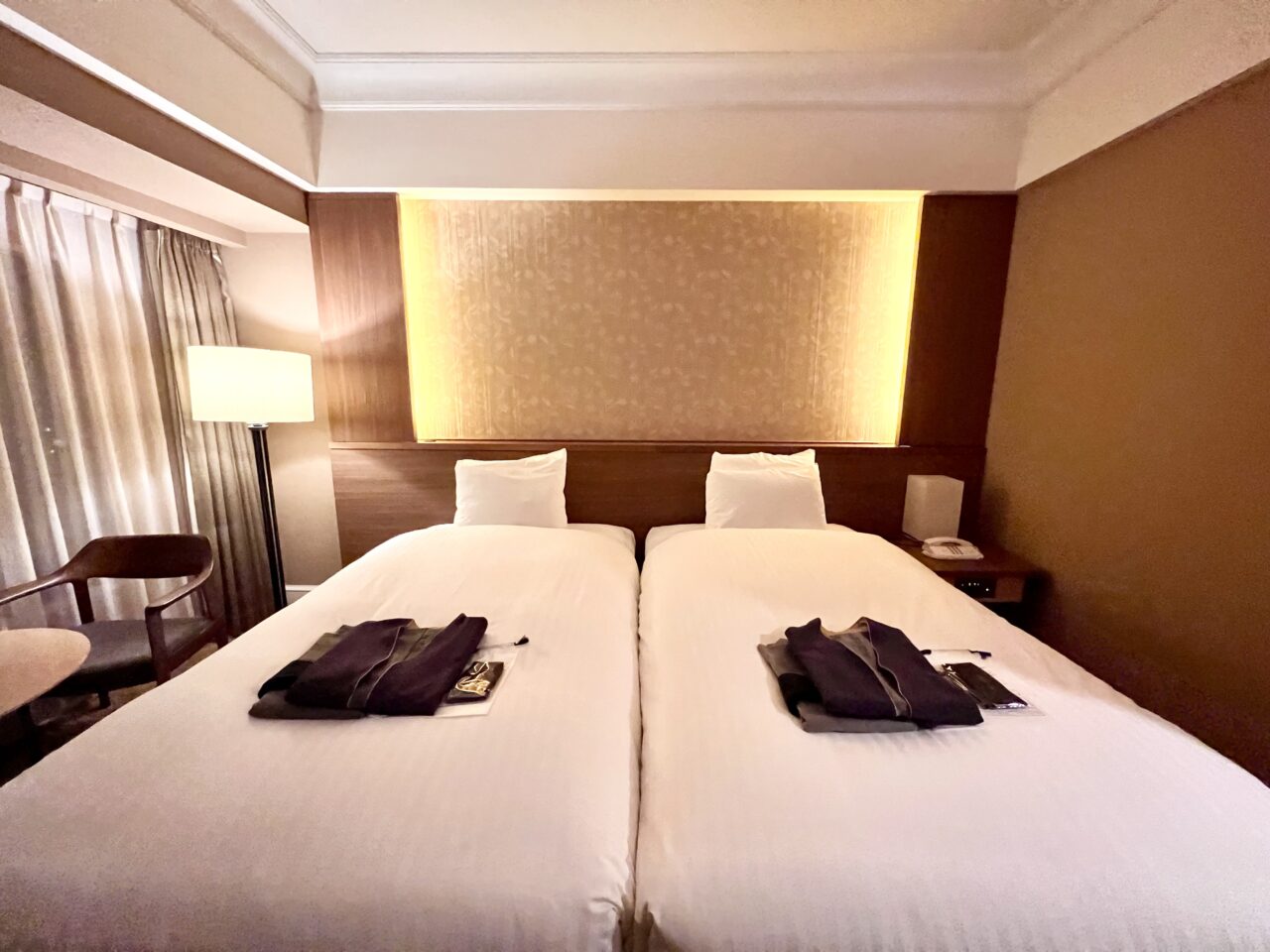 神戸ベイシェラトンホテル＆タワーズの客室「スパフロア」のベッドです。