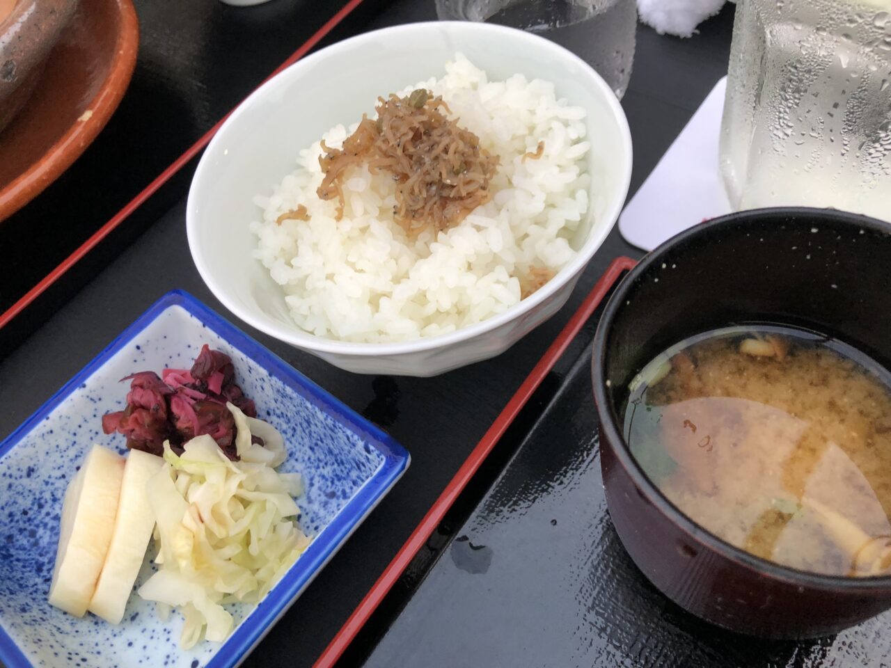 先斗町多からの京懐石料理コース内容。ご飯・香の物・味噌汁