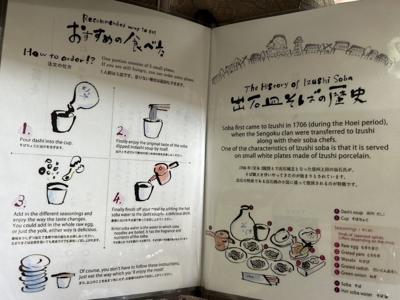 兵庫県豊岡市ミシュランビブグルマンに掲載された出石手打ち皿そば「甚兵衛」のおすすめの食べ方