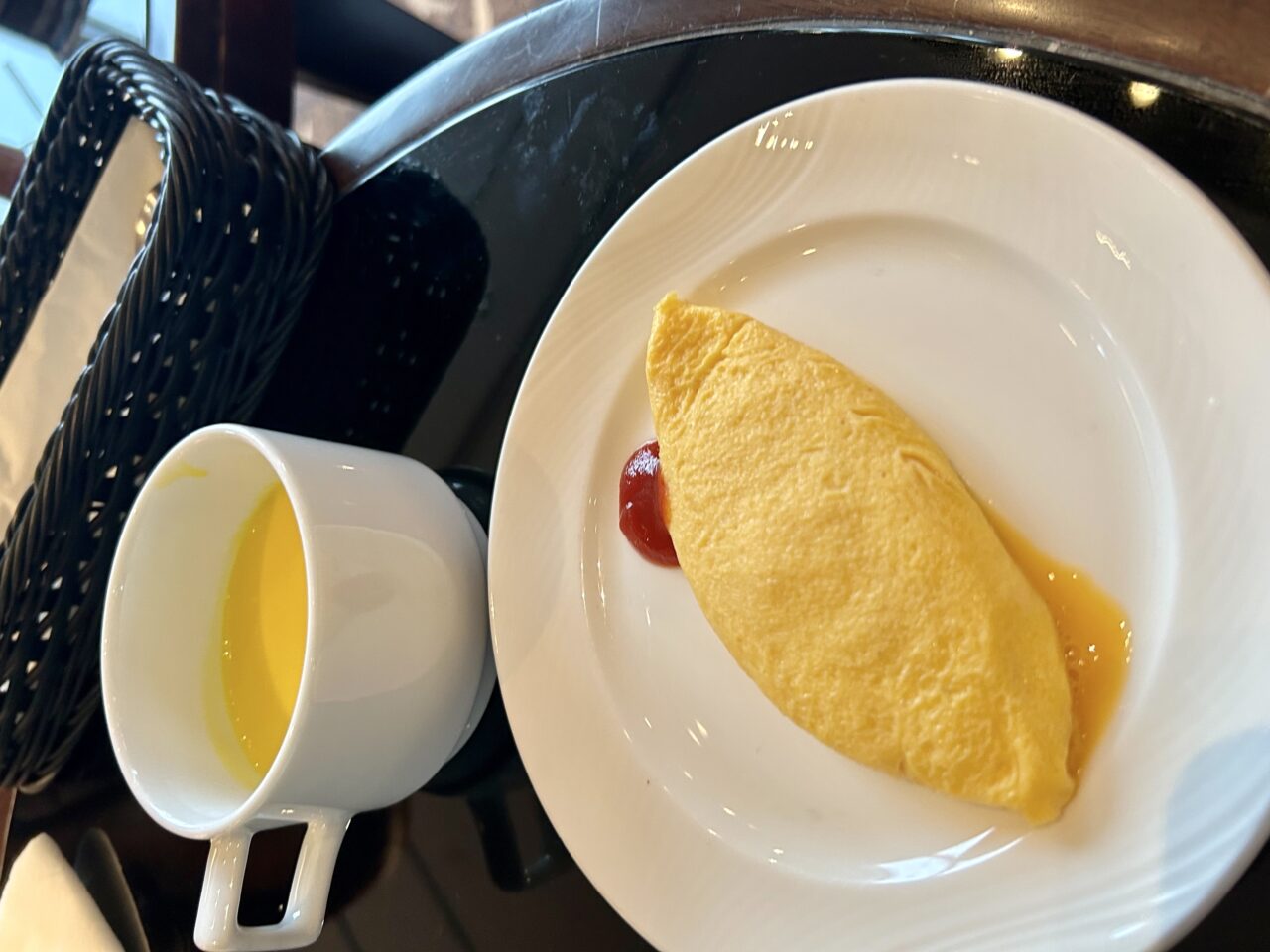 シェラトン都ホテル大阪のクラブラウンジの朝食のライブクッキング
