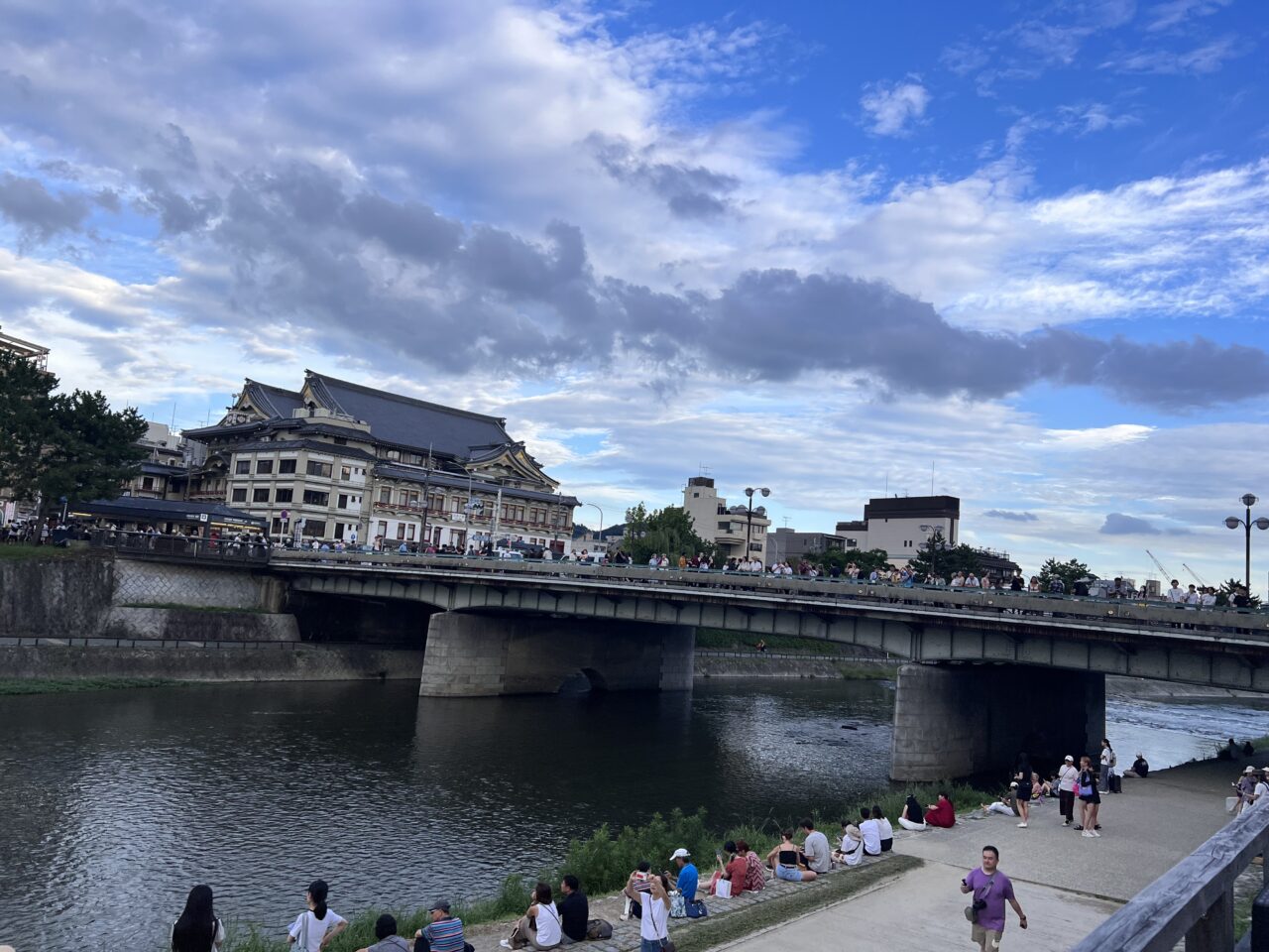 先斗町多からの川床からの景色