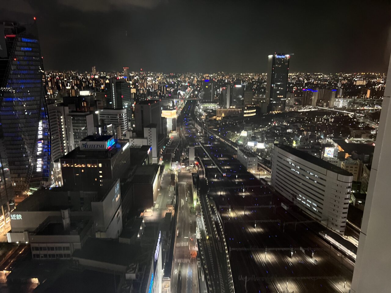 名古屋マリオットアソシアホテル客室「デラックスツイン」から見た夜景