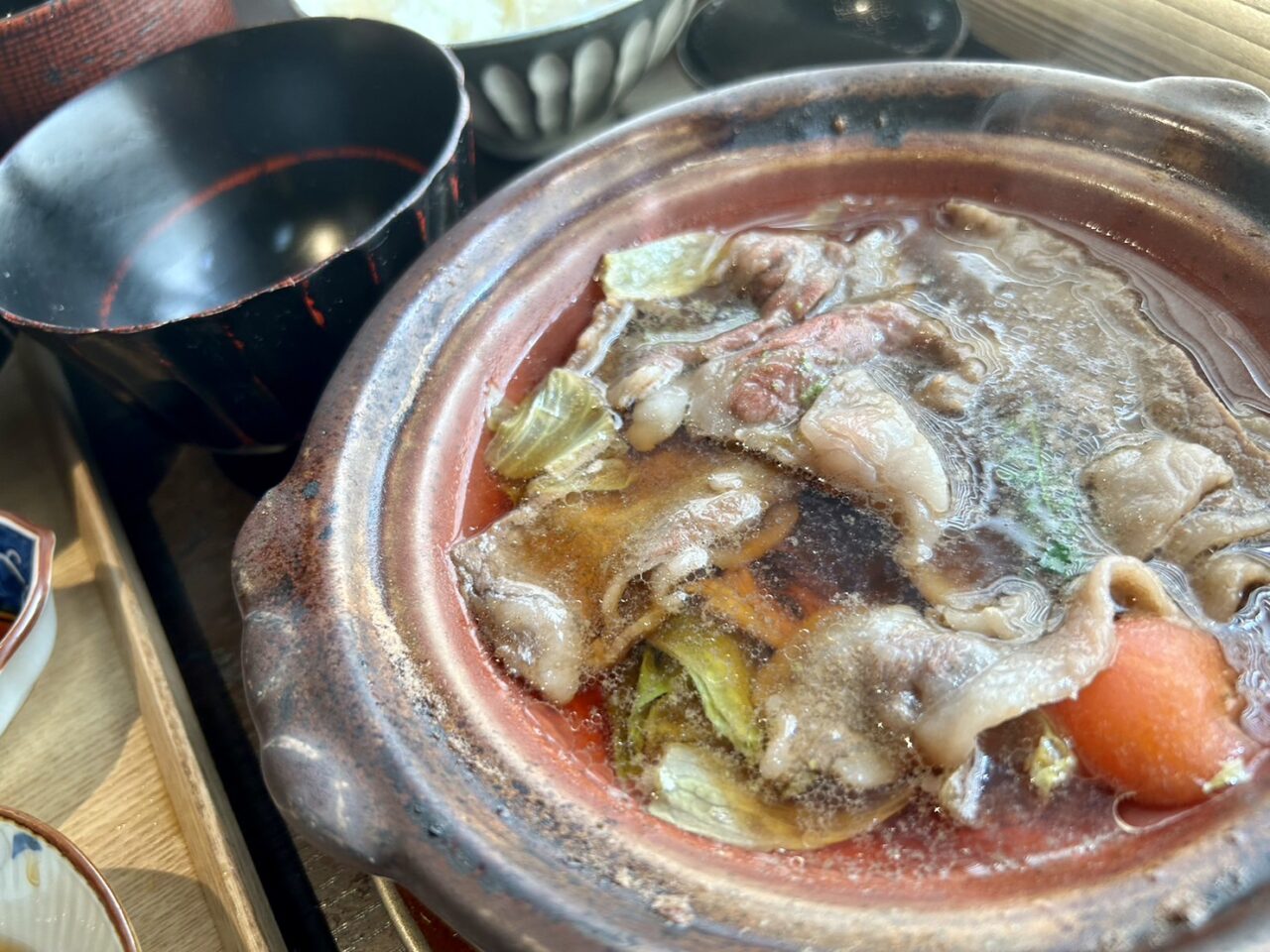 ふふ奈良の日本料理「滴翠」の滴翠御膳蓮。和牛山椒。