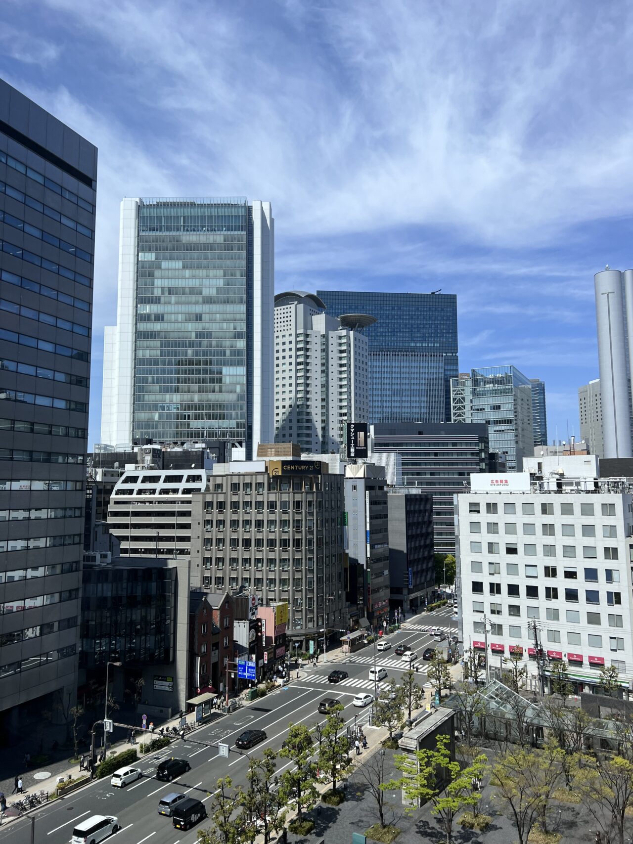ホテルエルセラーン大阪の日本料理「桂」からの景色